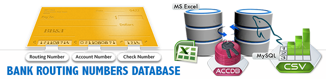 Bank Routing Numbers Database List