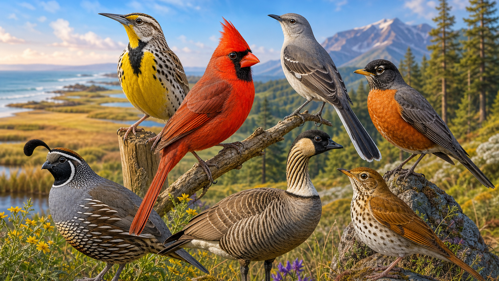 US State Birds List List