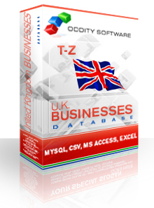 Download United Kingdom Businesses T - Z Database