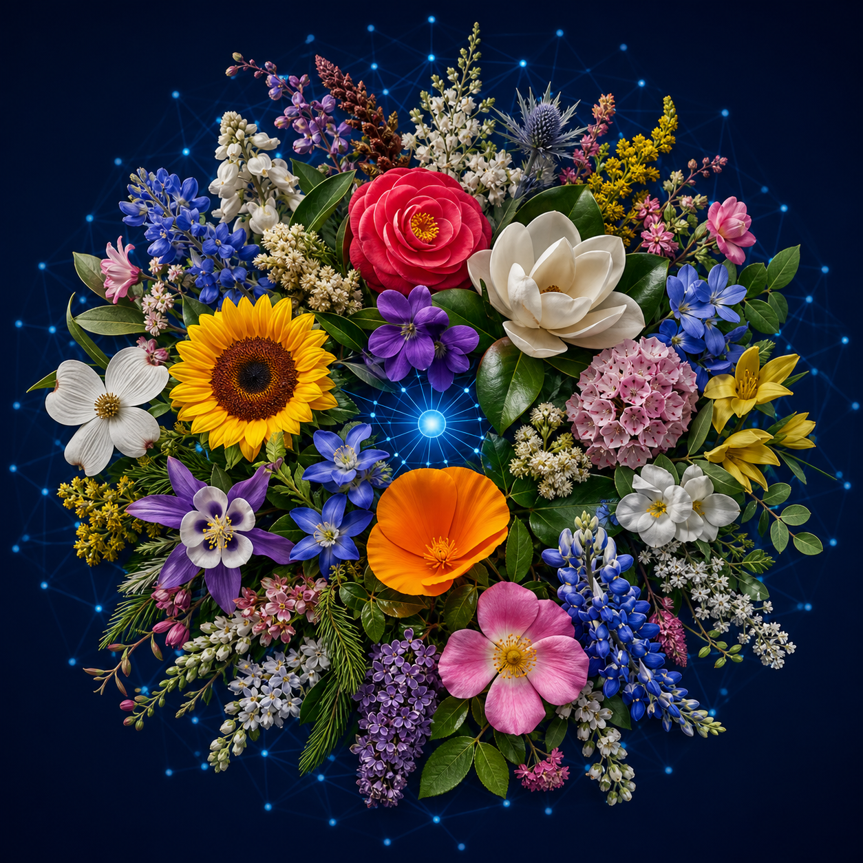 State Flowers List artwork